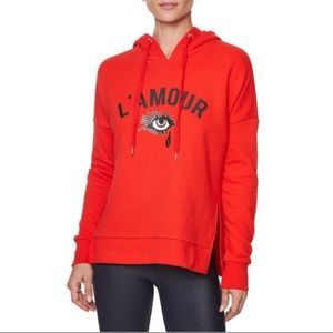 NWT Betsey Johnson L’Amour Drop Shoulder Hoodie